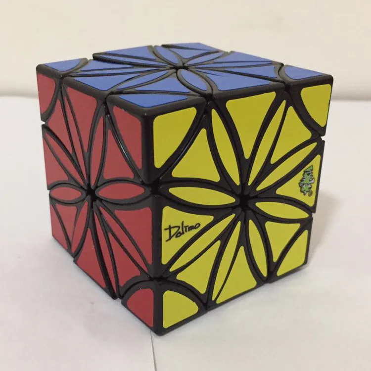 Cubo m&aacute;gico de p&eacute;talos azules, flor m&aacute;gica negra, nuevo cubo m&aacute;gico de juguete suave, cubo m&aacute;gico de forma especial, 2017-0