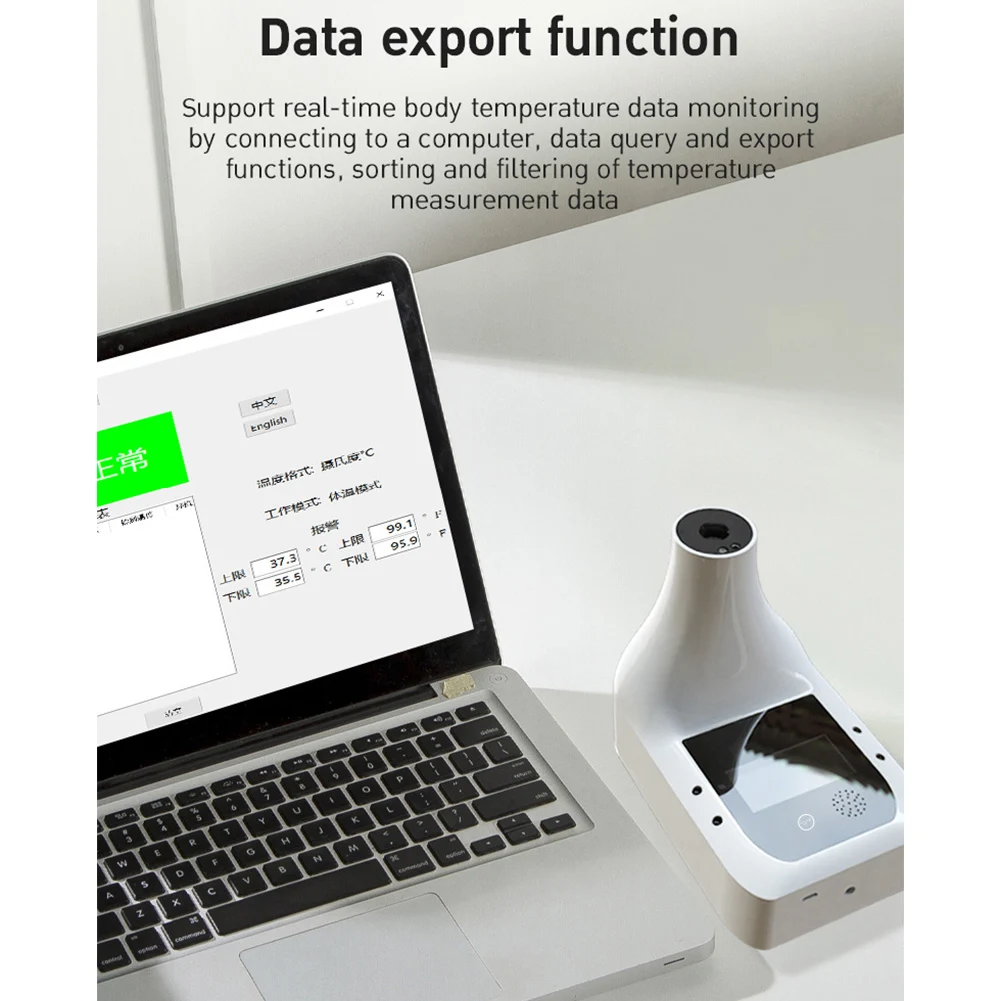 

Forehead Digital Display LCD Screen Temperature Measurement Infrared Thermometer Easy Install Non Contact Wall Mounted Office