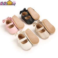 toddler baby girls shoes fashion infant cute bow leather flats sneakers casual soft soled sneakers for newborn 0 6 12 18 months