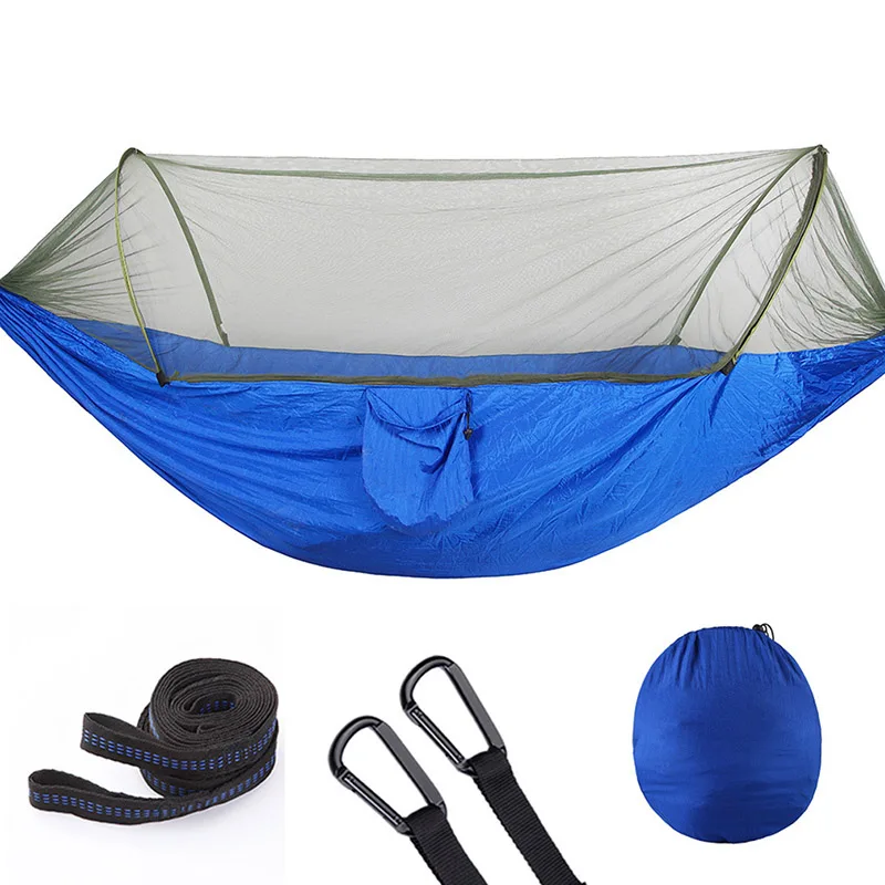 

High Quality Automatic Unfolding Ultralight Parachute Hammock Hunting Mosquito Net Double Lifting Outdoor Furniture Hammock