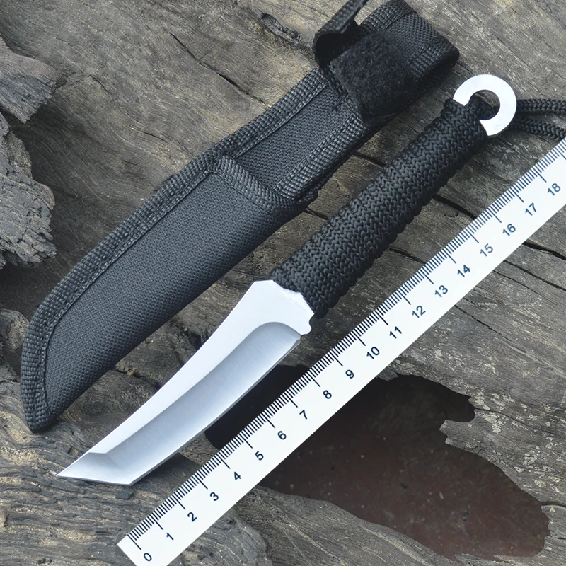 

Mini Pocket Knives Tanto Fixed Blade Outdoor Portable Tactical Knife Camping Survival Rescue Tool Hunting EDC Self Defense EDC