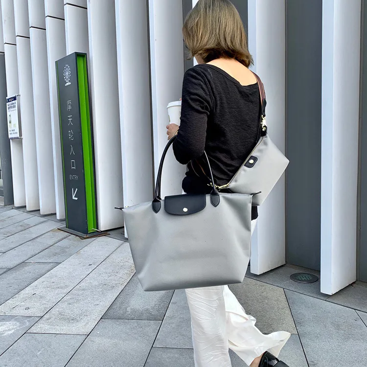 

Large-capacity French dumpling bag light dragon C classic folding handbag Oxford mommy shopping bag Tote bag