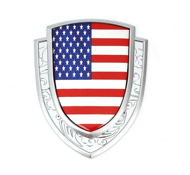 

Серебряный металлический флаг США американский флаг авто багажник окно боковая эмблема значок наклейка автомобильные аксессуары