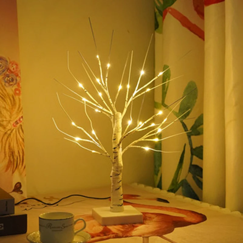 

LED Room Decoration Night Lights Creative Plant Modeling New Light Maple Pumpkin Bat DIY Table Lamp Christmas Halloween Festival
