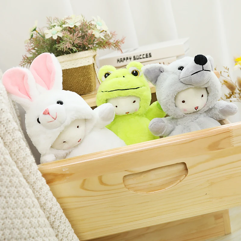 23 см Милая Белая овца косплей кролик медведь лягушка свинья набивная овечка