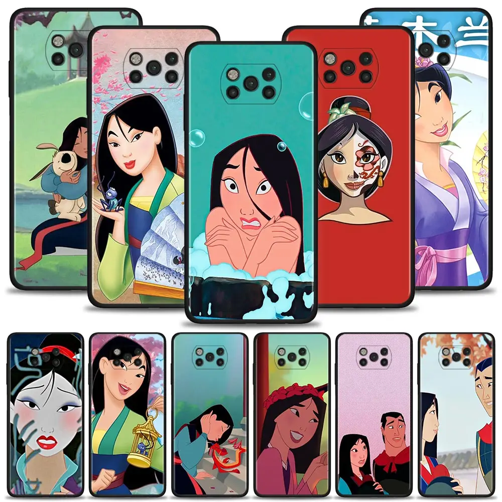

Чехол для телефона Mulan princess для Xiaomi Poco X3 Pro X3 NFC F3 GT F1 M3 Pro 5G, силиконовый чехол из ТПУ