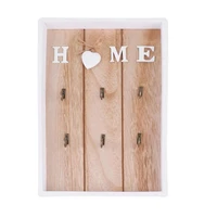 1pc european style wooden storage box multifunctional wall key bag clothes hook storage shelf for home wall decoration