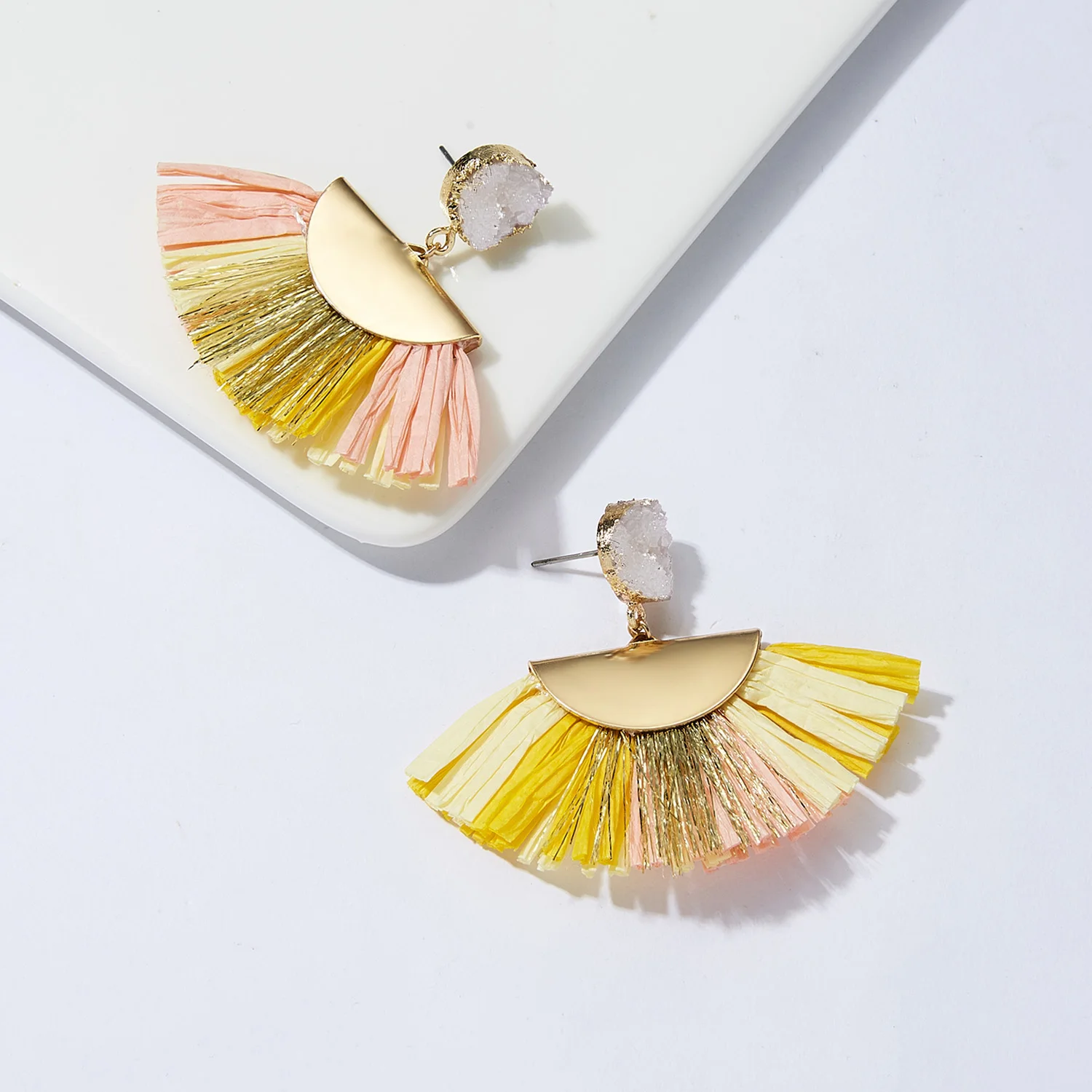 Новинка 2019 этно-богемные серьги-подвески из Lafite серьги смолы с натуральным