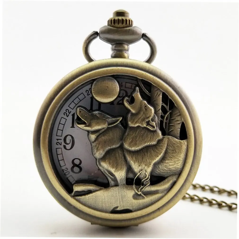Новый Китайский Зодиак старинные антикварные кварцевые карманные часы ожерелье