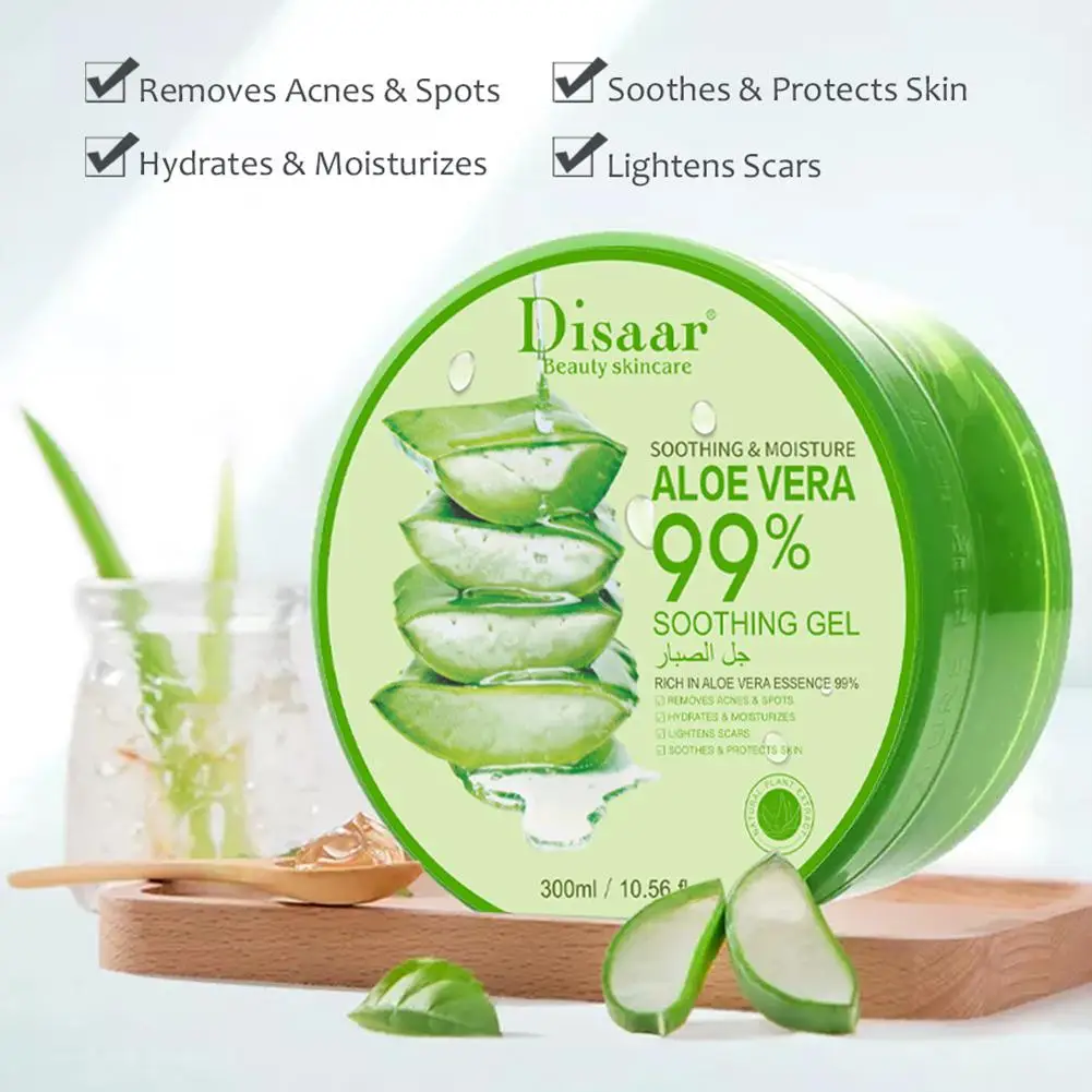 

300ml Natural Aloe Vera Gel Smooth Sun Repair Hydrating Whitening Cream Face Cream Acne For Men Moist Acne Treatment Skin Care