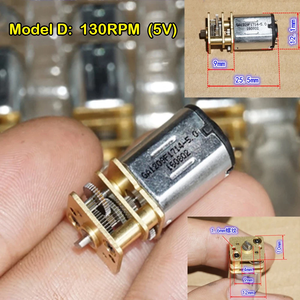 1 шт. N20 металлический Шестерни мотор GA12-N20 DC 3V 6V 28 об/мин 55 70 130 редуктор оборотов