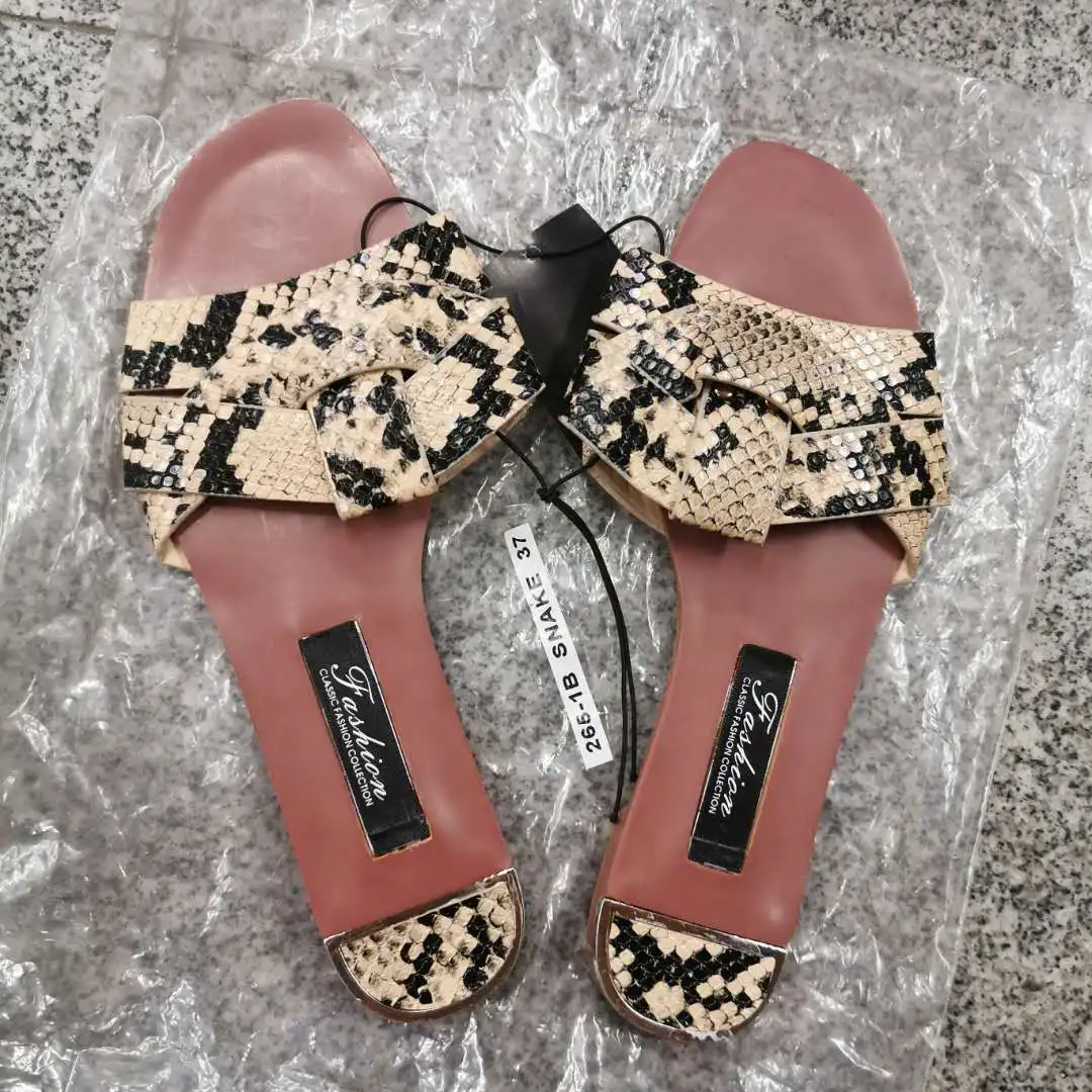 Удобные летние шлепанцы из искусственной кожи Женские в стиле ретро Шлепанцы без