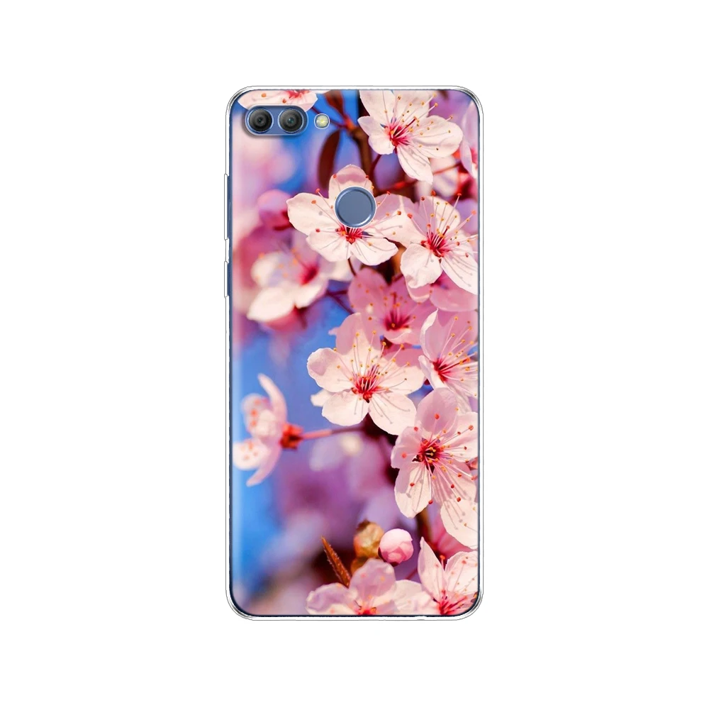cover phone case for huawei Y9 2018 soft tpu silicon back cover 360 full protective printing transparent clear coque