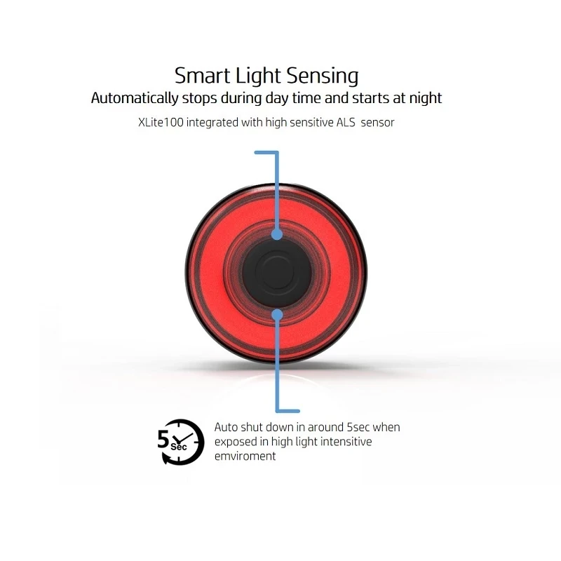 

skateboard xlite100 scooter rear taillight smart usb charging taillight electric scooter accessories