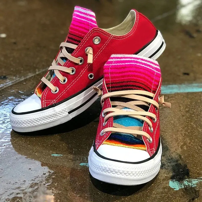 

Женские парусиновые туфли на плоской подошве, модные Лоферы для ходьбы, женские повседневные удобные кроссовки на шнуровке, обувь с леопард...