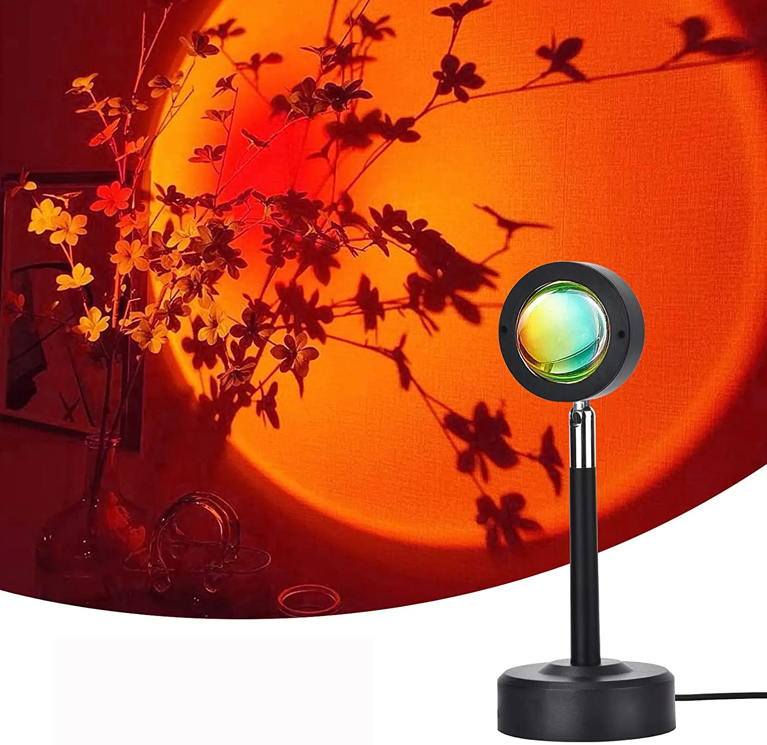 

LED Projection Lamp Sunset Light Night Sunset Bulb Color Night Lamp 5V USB Rainbow Desk Lamp Decoration Atmosphere Lighting