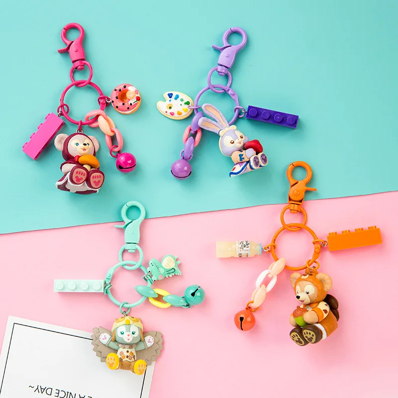 

Cartoon Cute girl heart ins simple Duffy bear Shirley rose star Dailu Stella airpods keychain bag pendant Hot