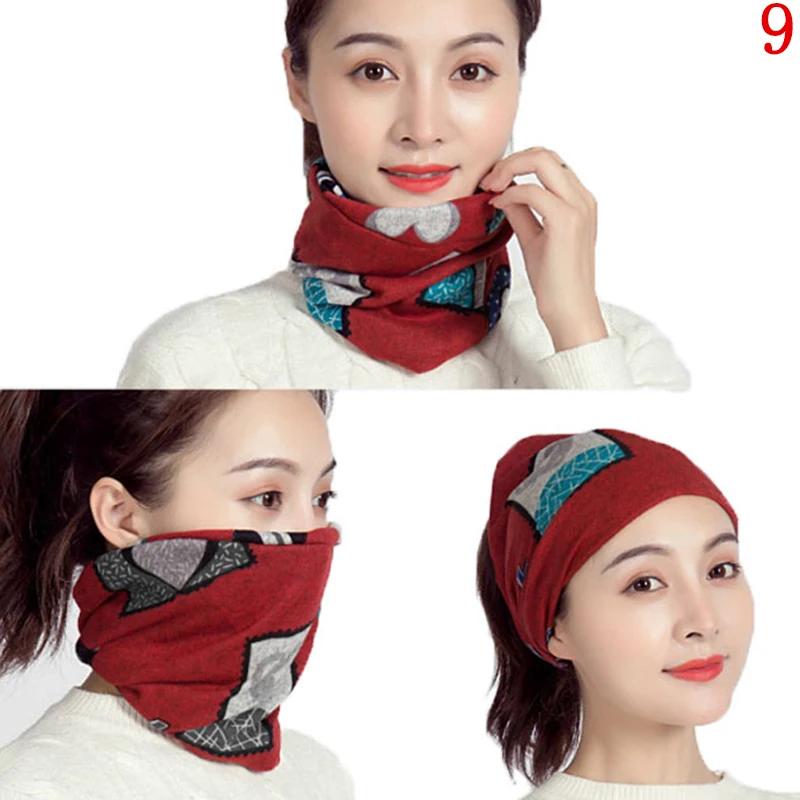

Unisex Snood Scarf Beanie Hats Ski Women Men Elegant Vintage Thermal Fleece Scarf Neck Warmer Face Mask Winter Spring