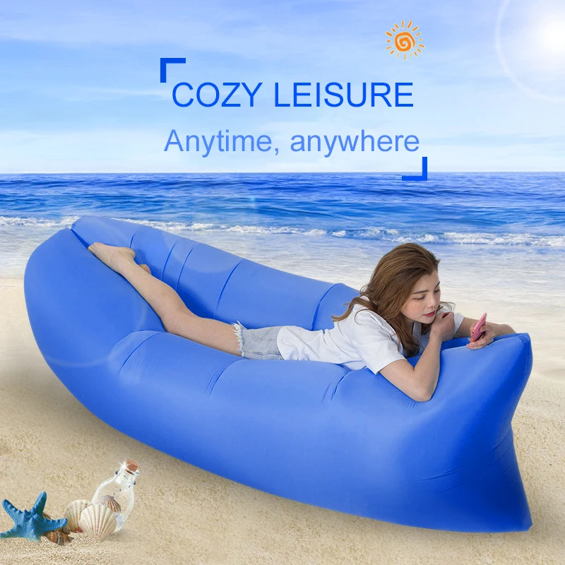 Складная надувная ленивая сумка воздушный диван банан нейлон для отдыха на