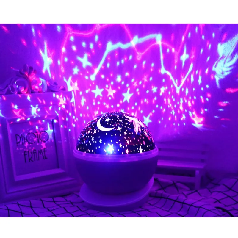 RGB Светодиодный проекционный светильник Единорог USB на батарейках ночной Светильник для детей Детский подарок спальный светильник для спальни прикроватная настольная лампа