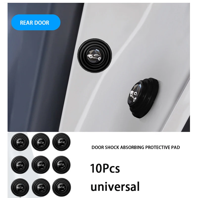 

10Pcs Automotive Universal Door Shock-absorbing Protective Pad Silica Gel Silent Shock-absorbing Pad Cushion Pad Auto Parts