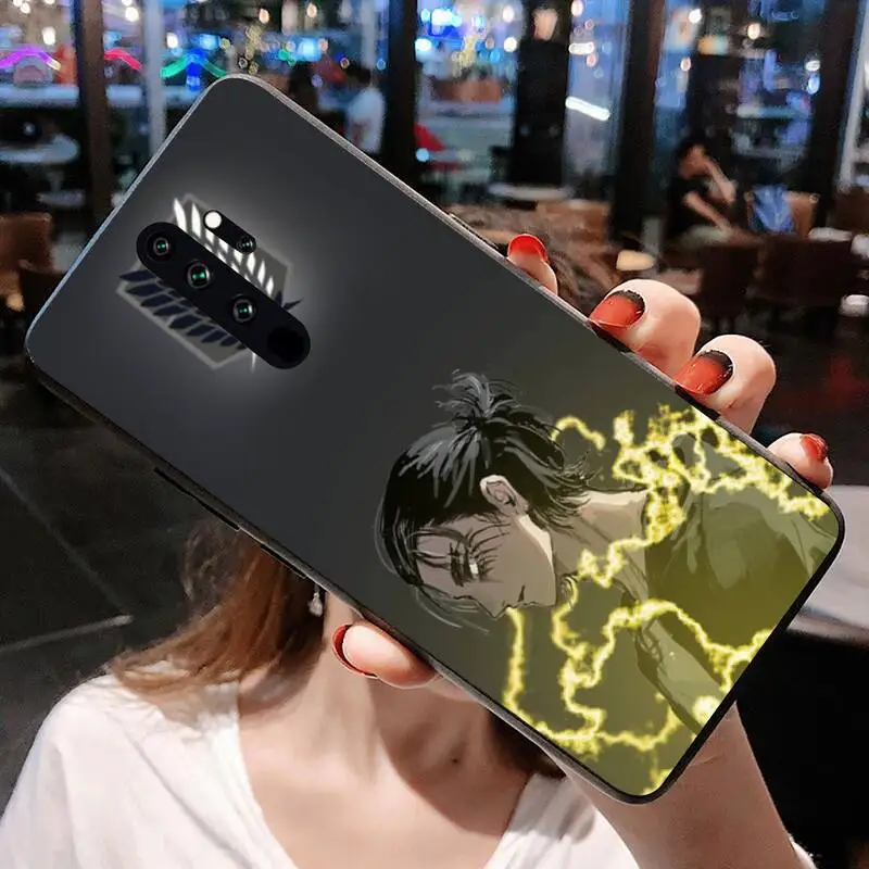 

Attack on Titan Eren Jaeger Phone Case for Redmi 9A 9 8A 7 6 6A Note 10 9 8 8T Pro Max K20 K30 Pro