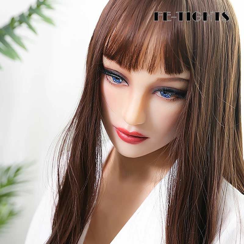 (M04A)Crossdress Full Head Realistic Silicone Young Girl Transgender Female Cosplay Mask Hui Luxury Makeup Fake Eyes/ Open Eyes |