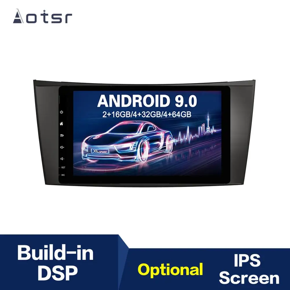 Автомобильный DVD-плеер Android 9 0 GPS навигация IPS для Mercedes Benz W211/w222/W463 головное