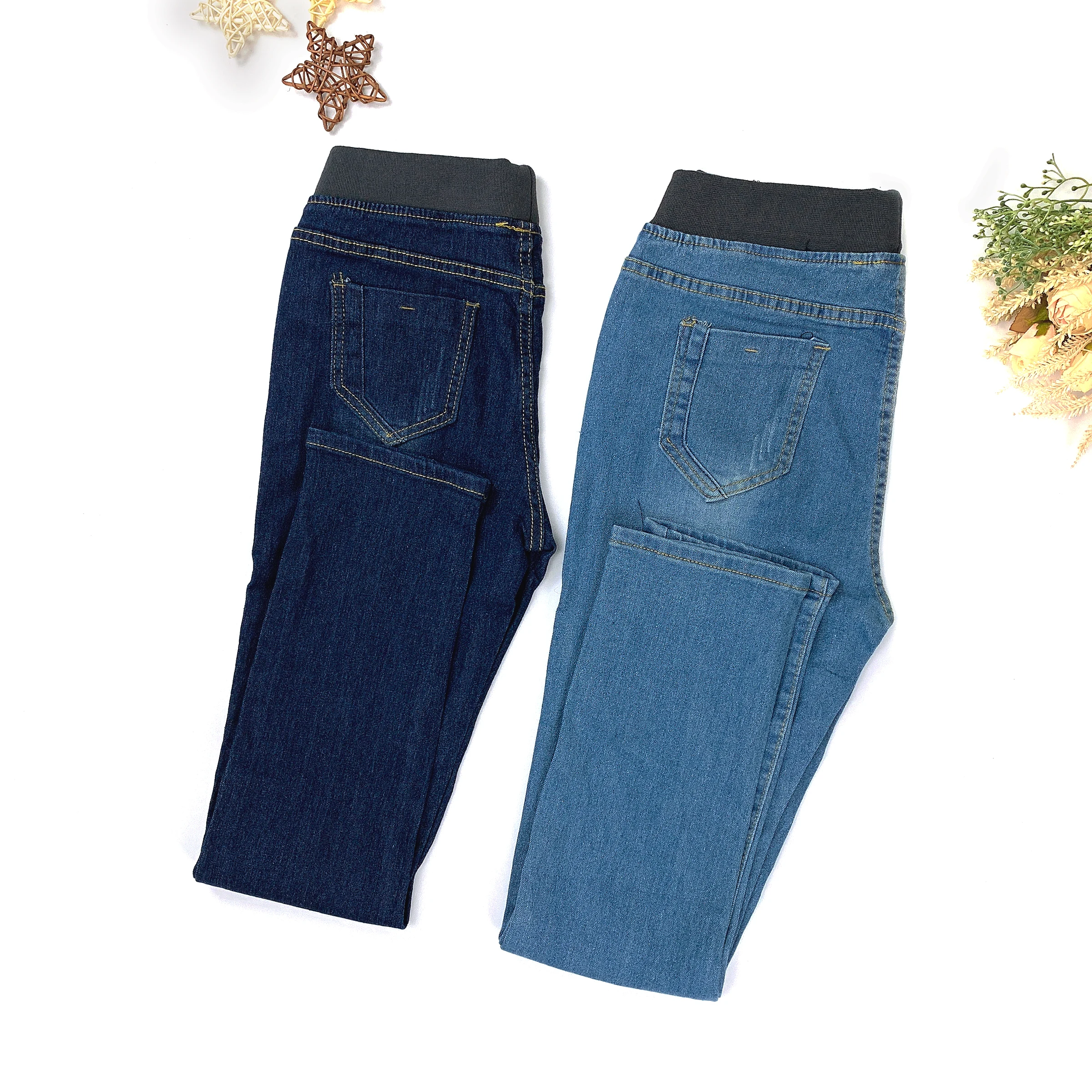 

EAEOVNI Slim Jeans For Women Skinny High Waist Woman Denim Pencil Pants Stretch Waist Slim Female Trousers Plus Size Girl Jeans