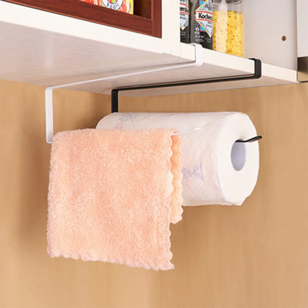 

Kitchen Tissue Holder Under Cabinet Toilet Paper Towel Roll Hanging Holder For Kitchen Bathroom Organizers
