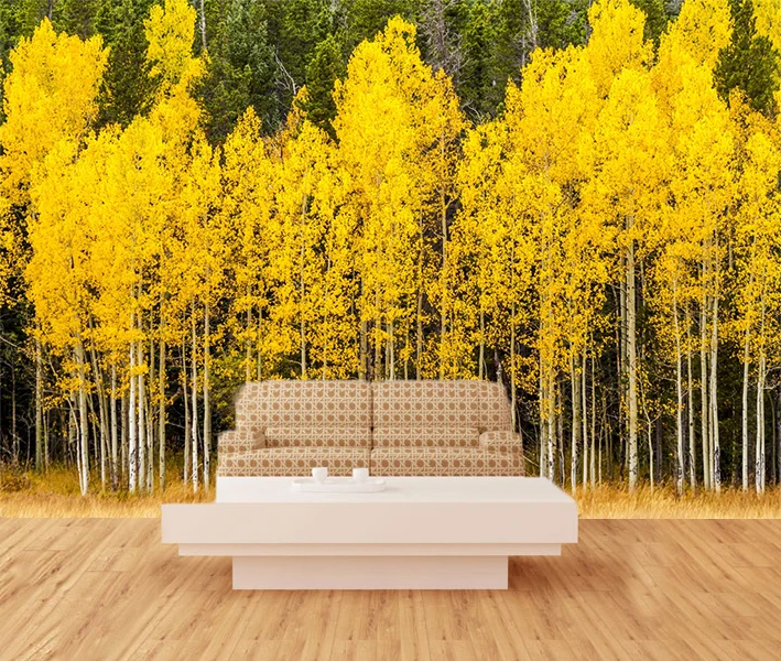 [Самоклеющиеся] 3D желтый тополь 39425 настенная бумага печать настенные
