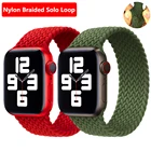 Нейлоновая оплетка Solo Loop для Apple watch band 44 мм 40 мм iwatch band 38 мм 42 мм эластичная correa Apple watch series 3 4 5 se 6
