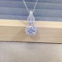 s925 silver 1carat diamond pendant 45cm necklace chain fine naszyjnik silver 925 jewelry collares joyas necklace women pendants