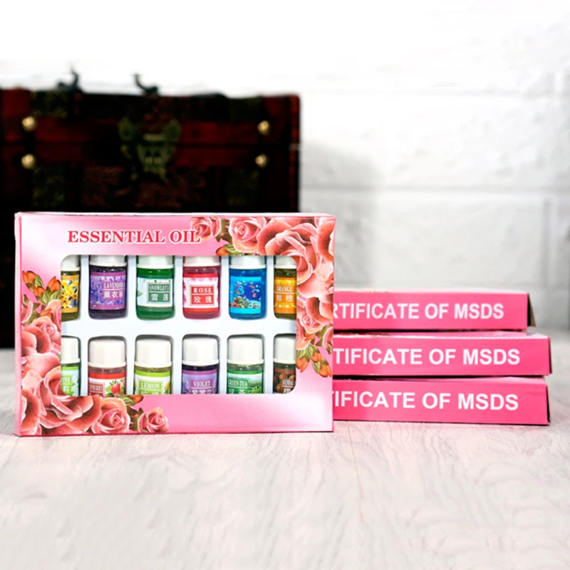

12/6 Bottles/Set Perfume Aroma Fragrance Essential Oil Set For Aromatherapy Humidifier Water Soluble Home Room Car JY17