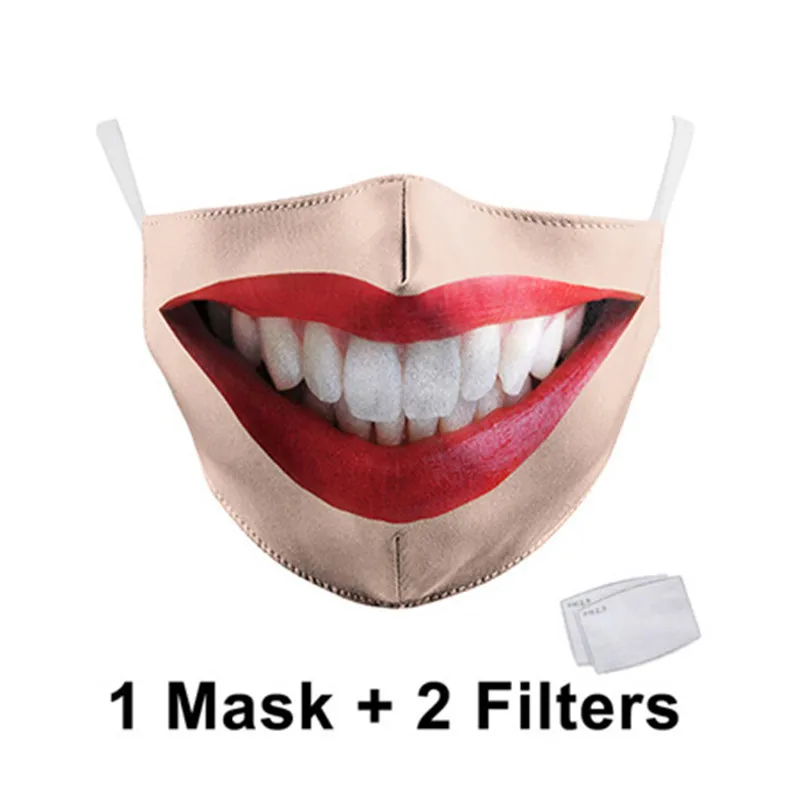 Модная противопыльная защитная маска многоразовая хлопковая забавная