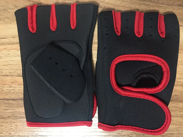 Перчатки без пальцев для мужчин и женщин однотонные митенки тренажерного зала