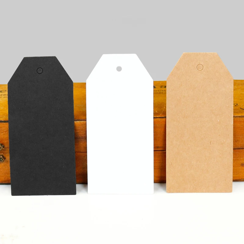 100 шт. 4 5x9 5 см крафт-бумаги Бумага бирка пустая Подарочная этикетка подарок