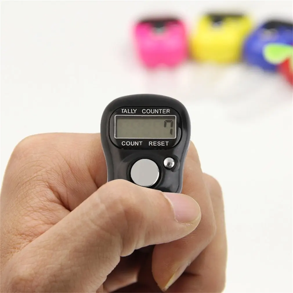 

New Digital Mini Portable 5-Digit LCD Electronic Digital Golf Sports Universal Finger Hand Held Ring Tally Counter Color random