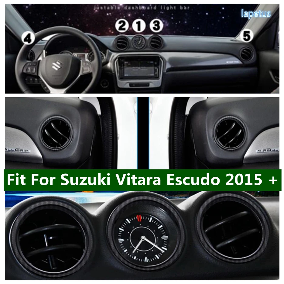 

Lapetus Air Condition AC Outlet Vent Decoration Frame Cover Trim ABS For Suzuki Vitara Escudo 2015 - 2021 Carbon Fiber Interior