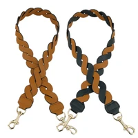 braided leather handbag accessories bag shoulder strap shoulder slung female bag belt patch color ethnic wind long handle strap