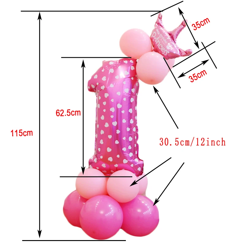 Воздушные шары из фольги в виде цифр 32 дюйма 1 комплект|Воздушные и аксессуары| |