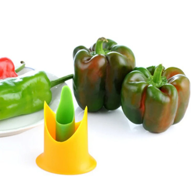 2 pcs/set Multifunction Green Pepper Chili Core Separator Device Plastic Tomato Fruit Vegetable Cutter Kitchen Tools C1034 a | Дом и сад