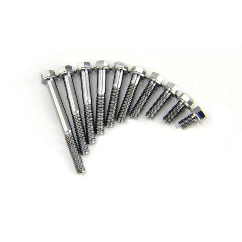 

LOT 2 M8x1.25 15/20/25/30/35/40/45/50mm Ti GR5 Titanium Hex Concave Head Flange Bolts For Motorcycle