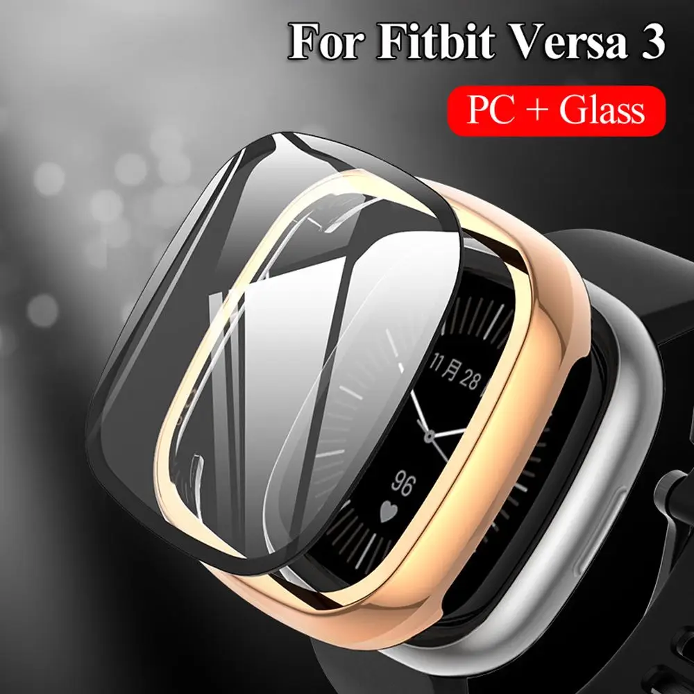 

Защитный чехол с защитой от царапин, полное покрытие для умных часов Fitbit Versa 3, Жесткий Чехол для часов из поликарбоната, аксессуары для экран...