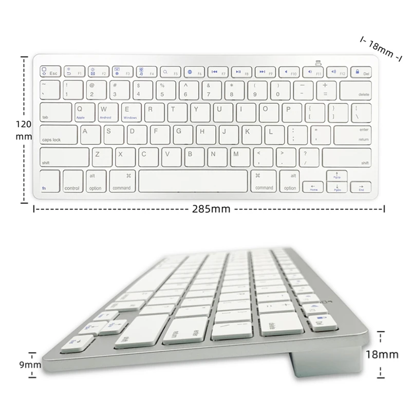 

Bluetooth 3.0 Japanese Keyboard Ergonomic Wireless Keyboard Bluetooth Slim Portable PC Keyboard for iPad Mac Windows Android
