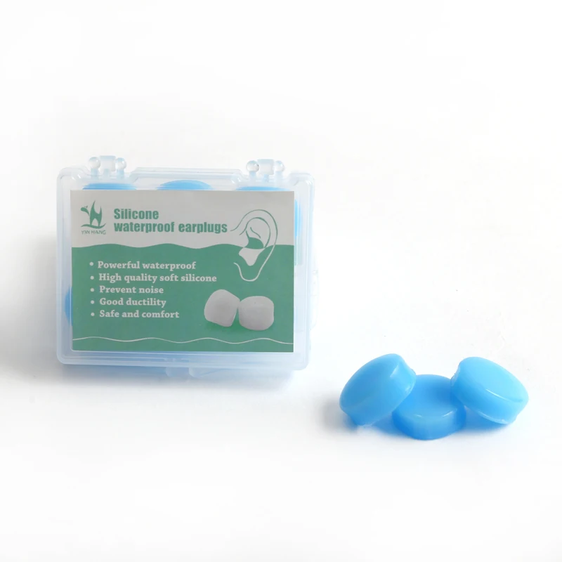 1 box Blue 6 шт многоразовые анти-шумы силиконовые беруши Помощь сон Мягкие беруши водонепроницаемые затычки ушные для плавания звуконепроницаемые беруши забота о здоровье - Цвет: 1 box Blue