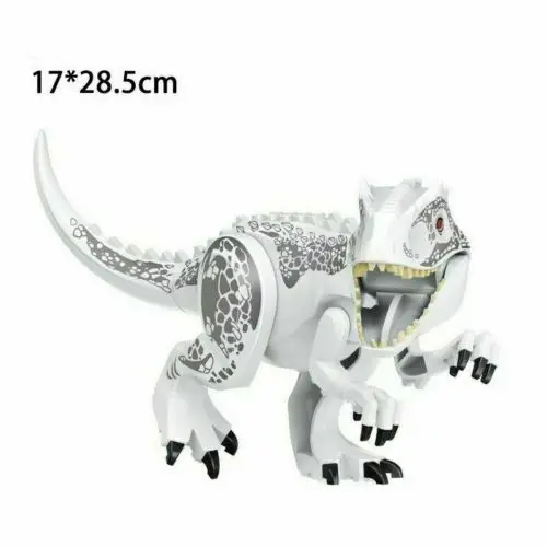 

Indominus Rex XXL Jurassic Large Dinosaur 7x11" Figure Blocks Fit Lego Toys
