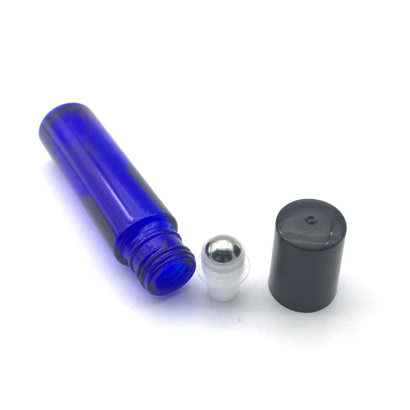 3 шт синяя стеклянная бутылка рулон на пустой аромат духи эфирное масло черный