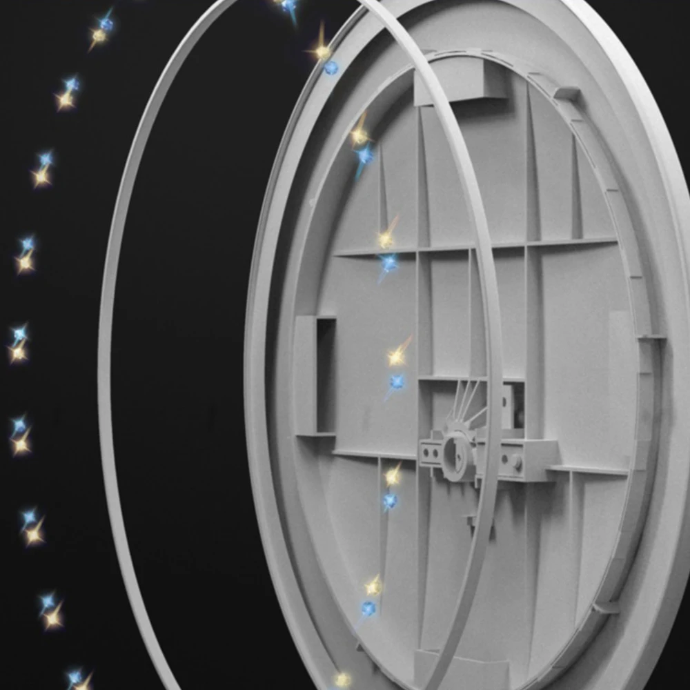 

Uareliffe LED Makeup Mirror Touch Screen Desktop Make Up Cosmetic Mirror With Time Display 9-Inch High-Definition Beauty Tools