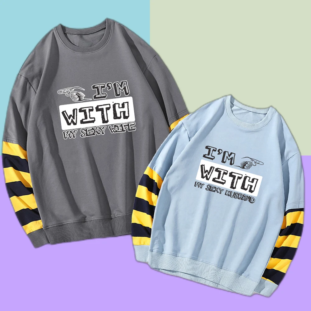 

Couple Hoodies Letter Oversize Crewneck Cotton Sweatshirts Harajuku Thin Sweatshirt Spring Casual Unisex Clothing Striped Hoodie